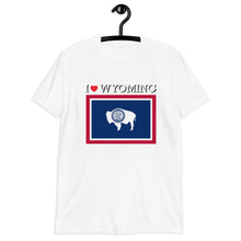 Load image into Gallery viewer, I LOVE WYOMING STATE FLAG Short-Sleeve Unisex T-Shirt