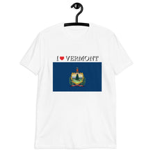 Load image into Gallery viewer, I LOVE VERMONT STATE FLAG Short-Sleeve Unisex T-Shirt