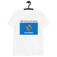 Load image into Gallery viewer, I LOVE OKLAHOMA STATE FLAG Short-Sleeve Unisex T-Shirt