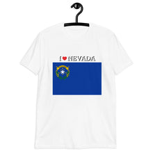 Load image into Gallery viewer, I LOVE NEVADA STATE FLAG Short-Sleeve Unisex T-Shirt