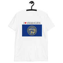 Load image into Gallery viewer, I LOVE NEBRASKA STATE FLAG Short-Sleeve Unisex T-Shirt