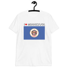 Load image into Gallery viewer, I LOVE MINNESOTA STATE FLAG Short-Sleeve Unisex T-Shirt
