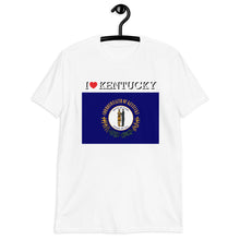 Load image into Gallery viewer, I LOVE KENTUCKY STATE FLAG Short-Sleeve Unisex T-Shirt
