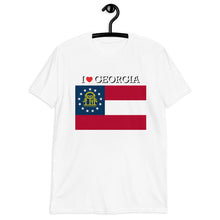 Load image into Gallery viewer, I LOVE GEORGIA STATE FLAG Short-Sleeve Unisex T-Shirt