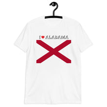 Load image into Gallery viewer, I LOVE ALABAMA STATE FLAG Short-Sleeve Unisex T-Shirt