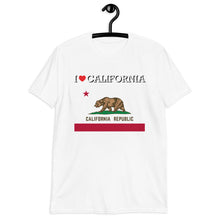Load image into Gallery viewer, I LOVE CALIFORNIA STATE FLAG Short-Sleeve Unisex T-Shirt