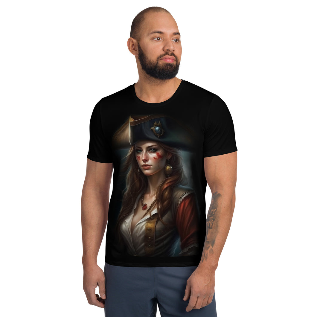 LADY PIRATE All-Over Print Men's Athletic T-shirt