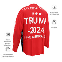 Load image into Gallery viewer, TRUMP Assassination Attempt Recycled hockey fan jersey
