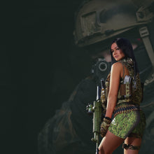 Load and play video in Gallery viewer, USAF Gear Camo Tactical Girl Shorts
