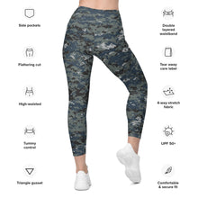 Load image into Gallery viewer, TACTICAL NAVY CAMO | Leggings with pockets

