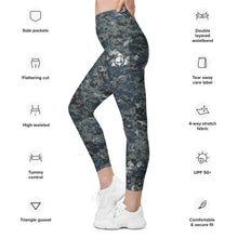 Load image into Gallery viewer, TACTICAL NAVY CAMO | Leggings with pockets
