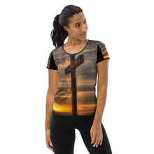 Load image into Gallery viewer, Christian All-Over Print Women&#39;s Athletic T-shirt
