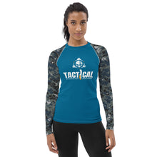 Load image into Gallery viewer, Navy Gear Camo Tactical Utility | Women&#39;s Rash Guard

