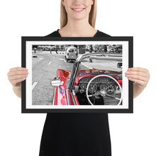 Load image into Gallery viewer, Havana Classics Cars interior | Framed poster
