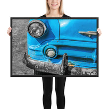 Load image into Gallery viewer, HAVANA CLASSIC BLUE CAR | Original photography Framed poster
