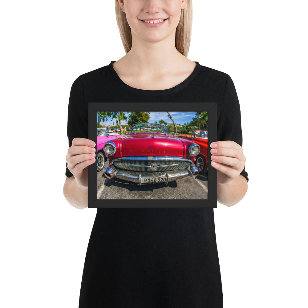 HAVANA CLASSIC RED CAR | Framed poster