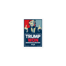 Load image into Gallery viewer, TRUMP WON - #FJB Bubble-free stickers

