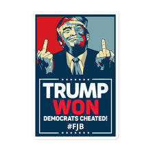 Load image into Gallery viewer, TRUMP WON - #FJB Bubble-free stickers
