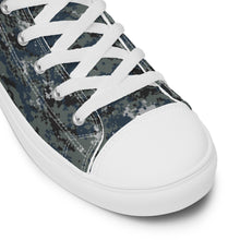 Load image into Gallery viewer, TACTICAL NAVY CAMO MEN’S | high top canvas shoes
