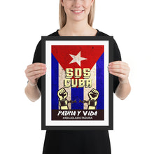 Load image into Gallery viewer, SOS CUBA | Framed photo paper poster
