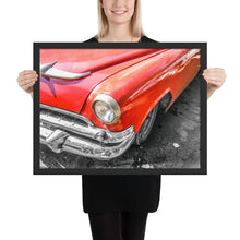 Load image into Gallery viewer, HAVANA CLASSIC RED CAR | Original photography Framed poster
