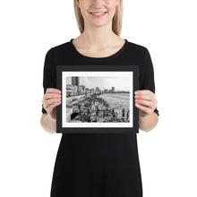 Load image into Gallery viewer, HAVANA Malecón people swimming Framed photo paper poster
