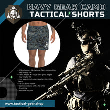Load image into Gallery viewer, TACTICAL NAVY CAMO Men&#39;s Athletic Long Shorts
