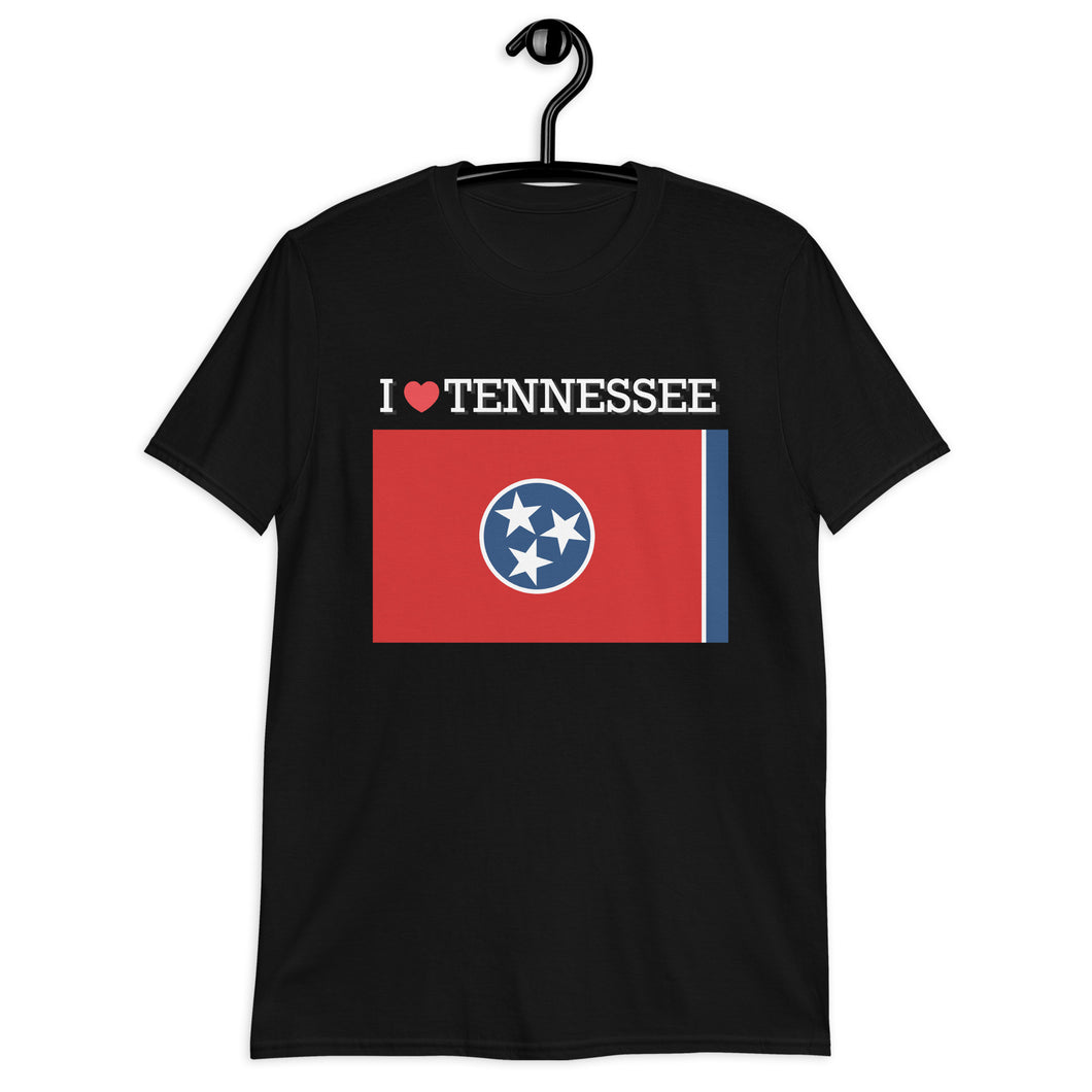 I LOVE TENNESSEE STATE FLAG Short-Sleeve Unisex T-Shirt