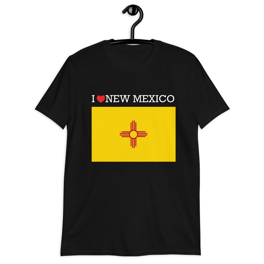 I LOVE NEW MEXICO STATE FLAG Short-Sleeve Unisex T-Shirt