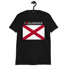 Load image into Gallery viewer, I LOVE ALABAMA STATE FLAG Short-Sleeve Unisex T-Shirt
