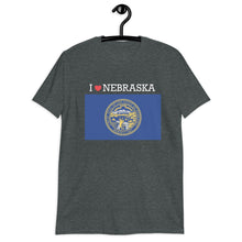 Load image into Gallery viewer, I LOVE NEBRASKA STATE FLAG Short-Sleeve Unisex T-Shirt
