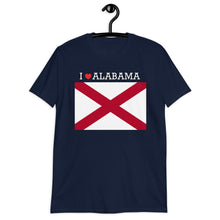 Load image into Gallery viewer, I LOVE ALABAMA STATE FLAG Short-Sleeve Unisex T-Shirt
