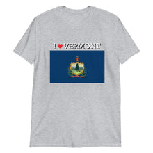 Load image into Gallery viewer, I LOVE VERMONT STATE FLAG Short-Sleeve Unisex T-Shirt
