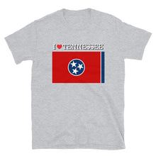 Load image into Gallery viewer, I LOVE TENNESSEE STATE FLAG Short-Sleeve Unisex T-Shirt
