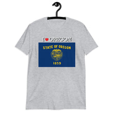 Load image into Gallery viewer, I LOVE OREGON STATE FLAG Short-Sleeve Unisex T-Shirt
