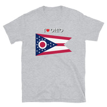 Load image into Gallery viewer, I LOVE OHIO STATE FLAG Short-Sleeve Unisex T-Shirt
