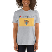Load image into Gallery viewer, I LOVE NEW JERSEY STATE FLAG Short-Sleeve Unisex T-Shirt
