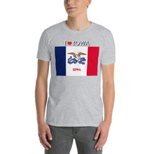 Load image into Gallery viewer, I LOVE IOWA STATE FLAG Short-Sleeve Unisex T-Shirt
