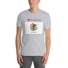 Load image into Gallery viewer, I LOVE ILLINOIS STATE FLAG Short-Sleeve Unisex T-Shirt
