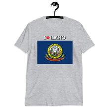 Load image into Gallery viewer, I LOVE IDAHO STATE FLAG Short-Sleeve Unisex T-Shirt
