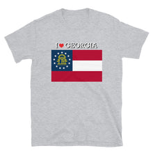 Load image into Gallery viewer, I LOVE GEORGIA STATE FLAG Short-Sleeve Unisex T-Shirt
