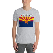 Load image into Gallery viewer, I LOVE ARIZONA STATE FLAG Short-Sleeve Unisex T-Shirt
