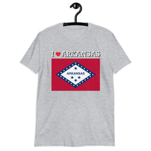 Load image into Gallery viewer, I LOVE ARKANSAS STATE FLAG Short-Sleeve Unisex T-Shirt
