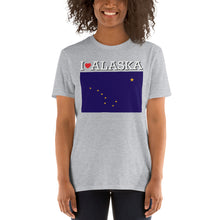 Load image into Gallery viewer, I LOVE ALASKA STATE FLAG Short-Sleeve Unisex T-Shirt
