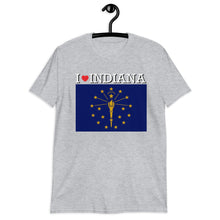 Load image into Gallery viewer, I LOVE INDIANA STATE FLAG Short-Sleeve Unisex T-Shirt

