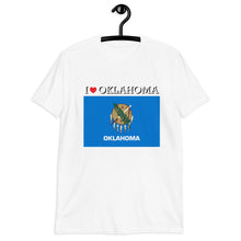 Load image into Gallery viewer, I LOVE OKLAHOMA STATE FLAG Short-Sleeve Unisex T-Shirt
