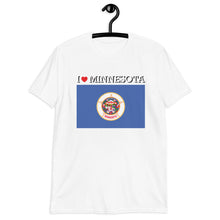 Load image into Gallery viewer, I LOVE MINNESOTA STATE FLAG Short-Sleeve Unisex T-Shirt
